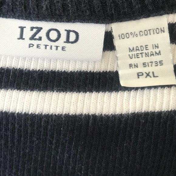*4/$20* Izod Navy Blue & White Stripe Tank - Picture 5 of 5